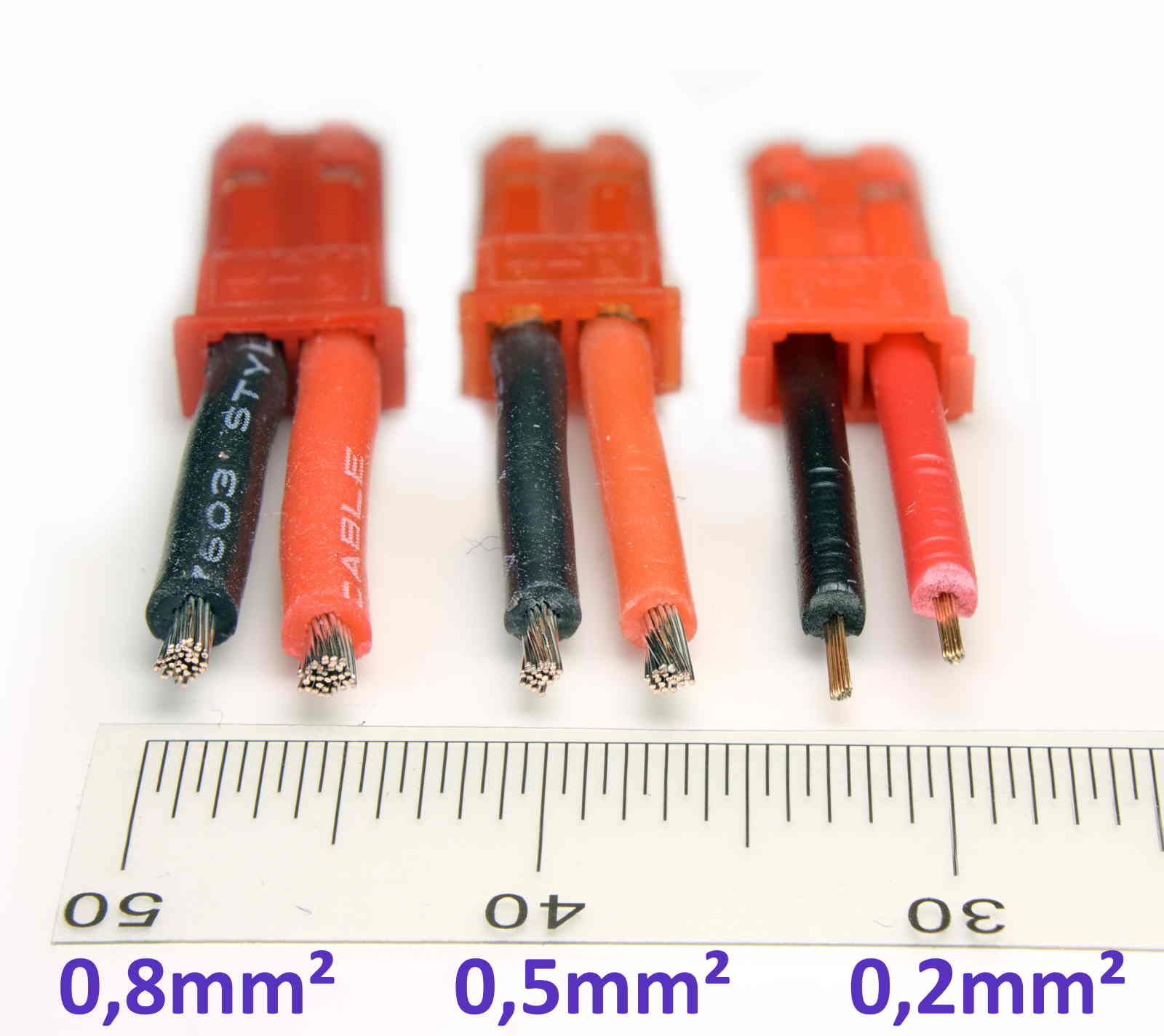 JST Kabel Stecker / Buchse, 0,5 mm² AWG20 Silikonkabel L=20cm