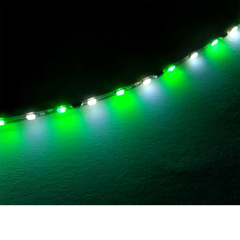 20cm LED Strip weiß - grün, b=1,6mm, 195 LEDs/m Muster 003