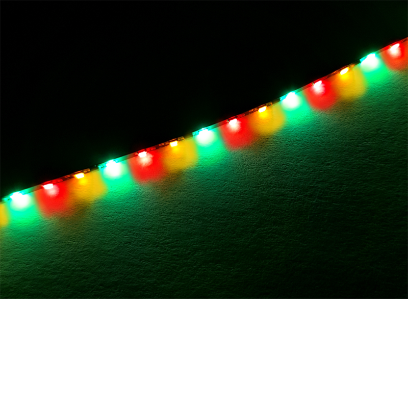 20cm LED Strip gelb - grün - rot, b=1,6mm, 195 LEDs/m Muster 015