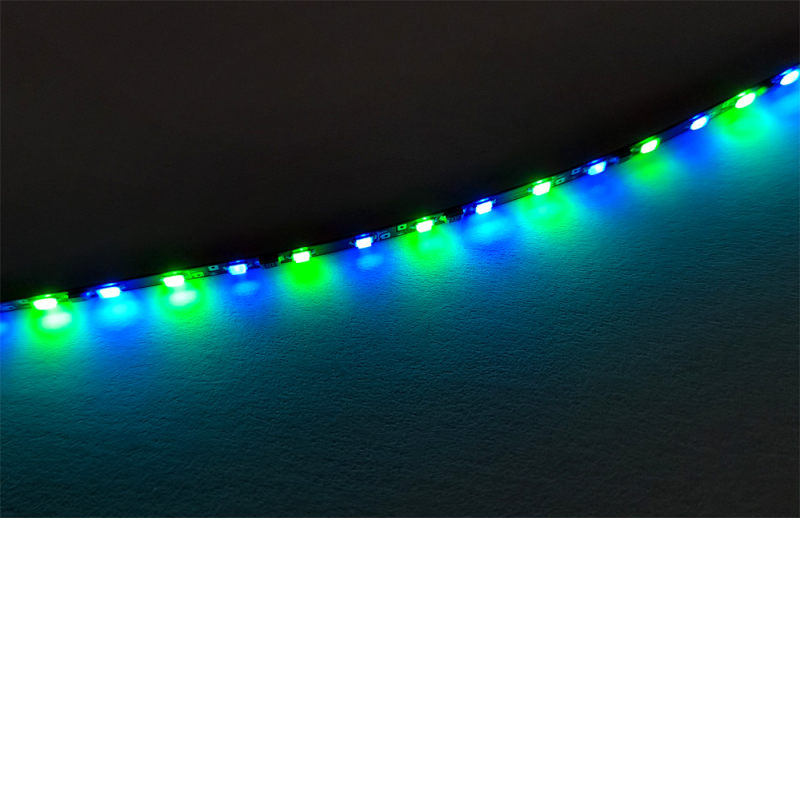 20cm LED Strip blau - grün, b=1,6mm, 195 LEDs/m Muster 021