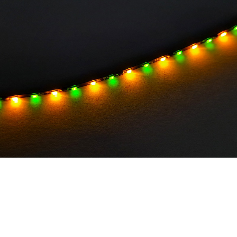 20cm LED Strip gelb - grün, b=1,6mm, 195 LEDs/m Muster 021