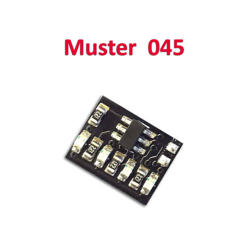 4-Kanal LED Modul PFM rot, M 045, 2 x Rundumlicht  mit Aufblendblitz, 1x Doppelblitzer, 1x Blinker