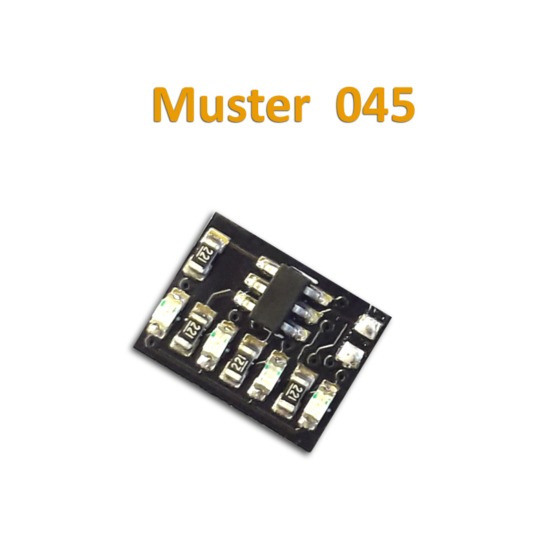 4-Kanal LED Modul PFM orange, M 045, 2x Rundumlicht  mit Aufblendblitz, 1x Doppelblitzer, 1x Blinker