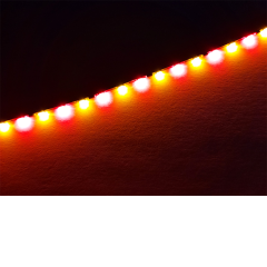 20cm LED Strip rot - gelb, b=1,6mm, 195 LEDs/m Muster 018