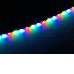 20cm LED Strip rot - grün - blau, b=1,6mm, 195 LEDs/m Muster 016