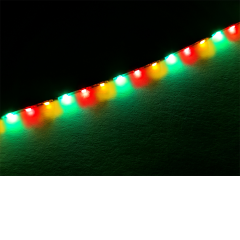 20cm LED Strip gelb - grün - rot, b=1,6mm, 195 LEDs/m Muster 015