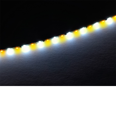 20cm LED Strip weiß - gelb, b=1,6mm, 195 LEDs/m Muster 014