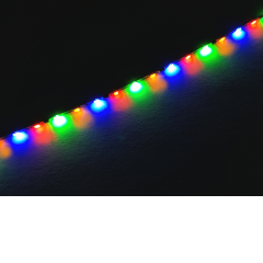 20cm LED Strip rot - grün - gelb - blau, b=1,6mm, 195 LEDs/m Muster 011