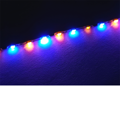 20cm LED Strip blau - gelb, b=1,6mm, 195 LEDs/m Muster 009