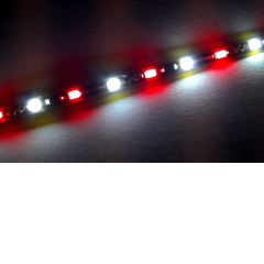 20cm LED Strip weiß - rot, b=1,6mm, 195 LEDs/m Muster 005