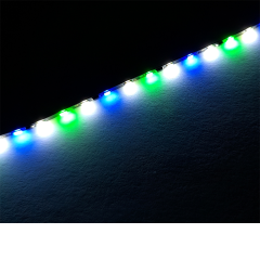 20cm LED Strip weiß - grün - weiß - blau, b=1,6mm, 195 LEDs/m Muster 024