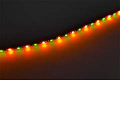 20cm LED Strip orange - grün, b=1,6mm, 195 LEDs/m Muster 023