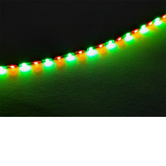 20cm LED Strip rot - grün, b=1,6mm, 195 LEDs/m Muster 020